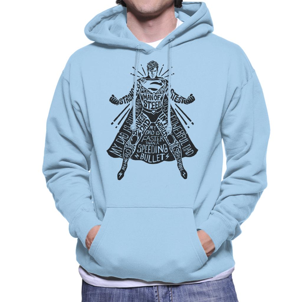 Superman Fathers Day Most Powerful Dad Men's Hooded product image 6