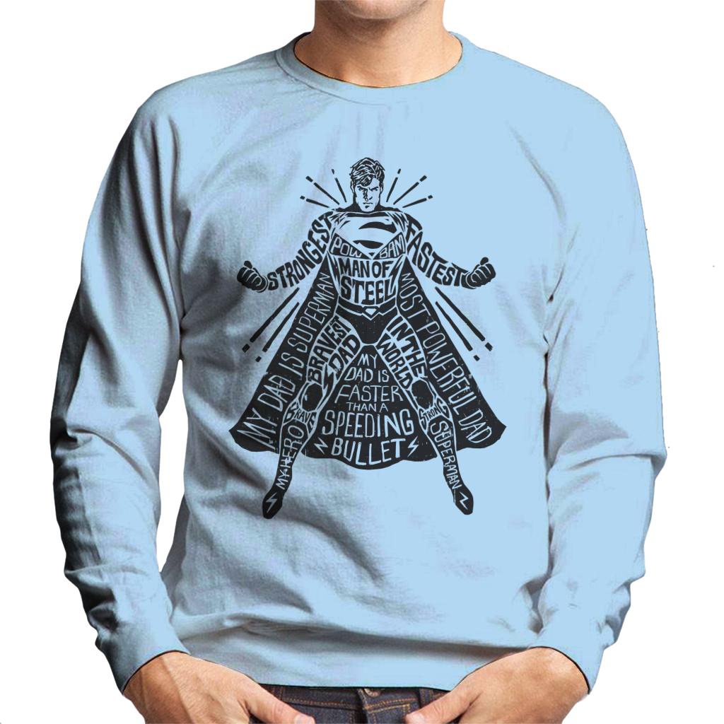 Superman Fathers Day Most Powerful Dad Men's Sweatshirt product image 6