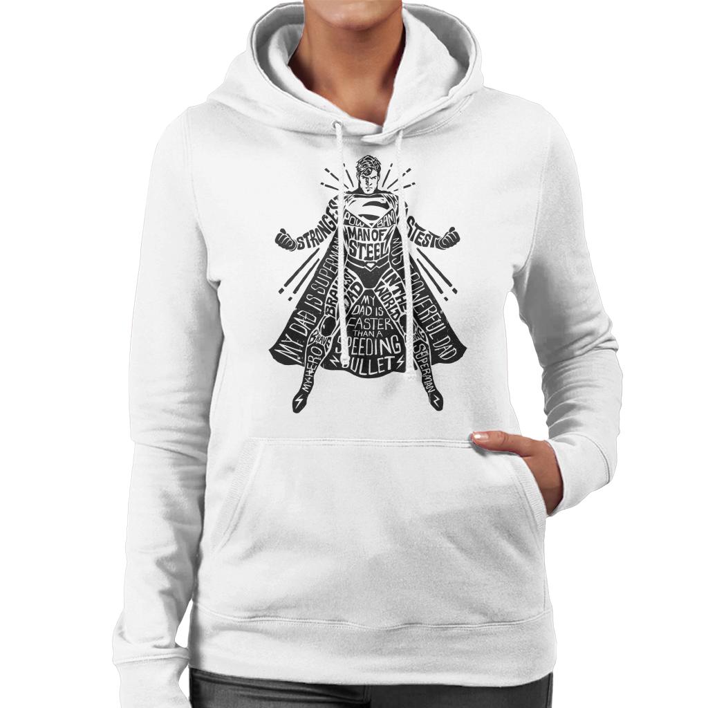 Superman Fathers Day Most Powerful Dad Women's Hooded product image 4
