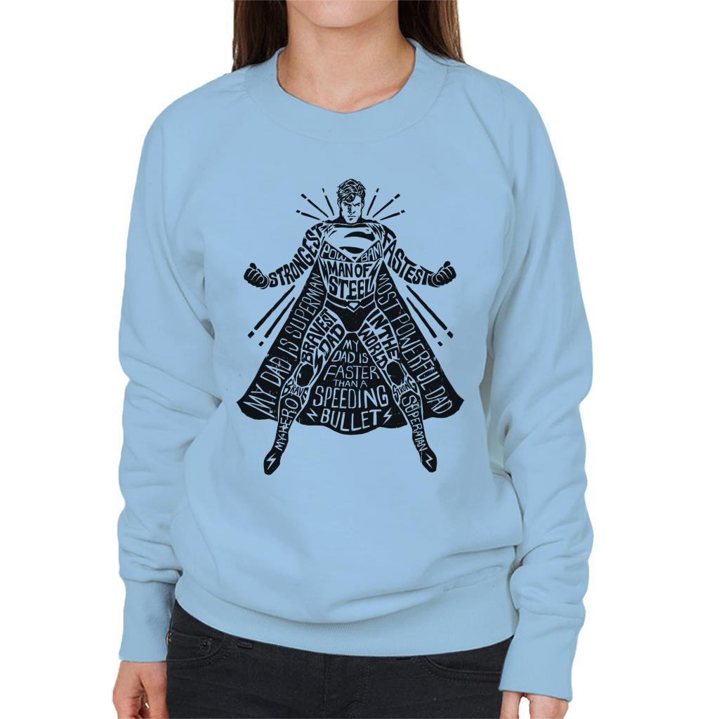 Superman Fathers Day Most Powerful Dad Women's Sweatshirt product image 6