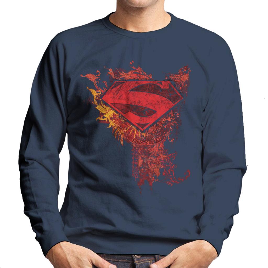 Superman Red Floral Crest Strength Man Of Steel Men's product image 4