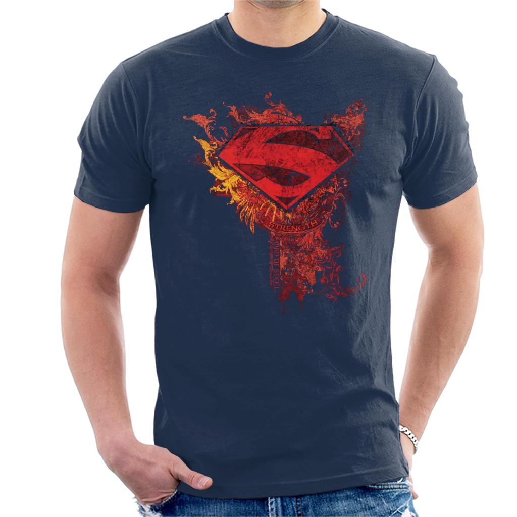 Superman Red Floral Crest Strength Man Of Steel Men's product image 4