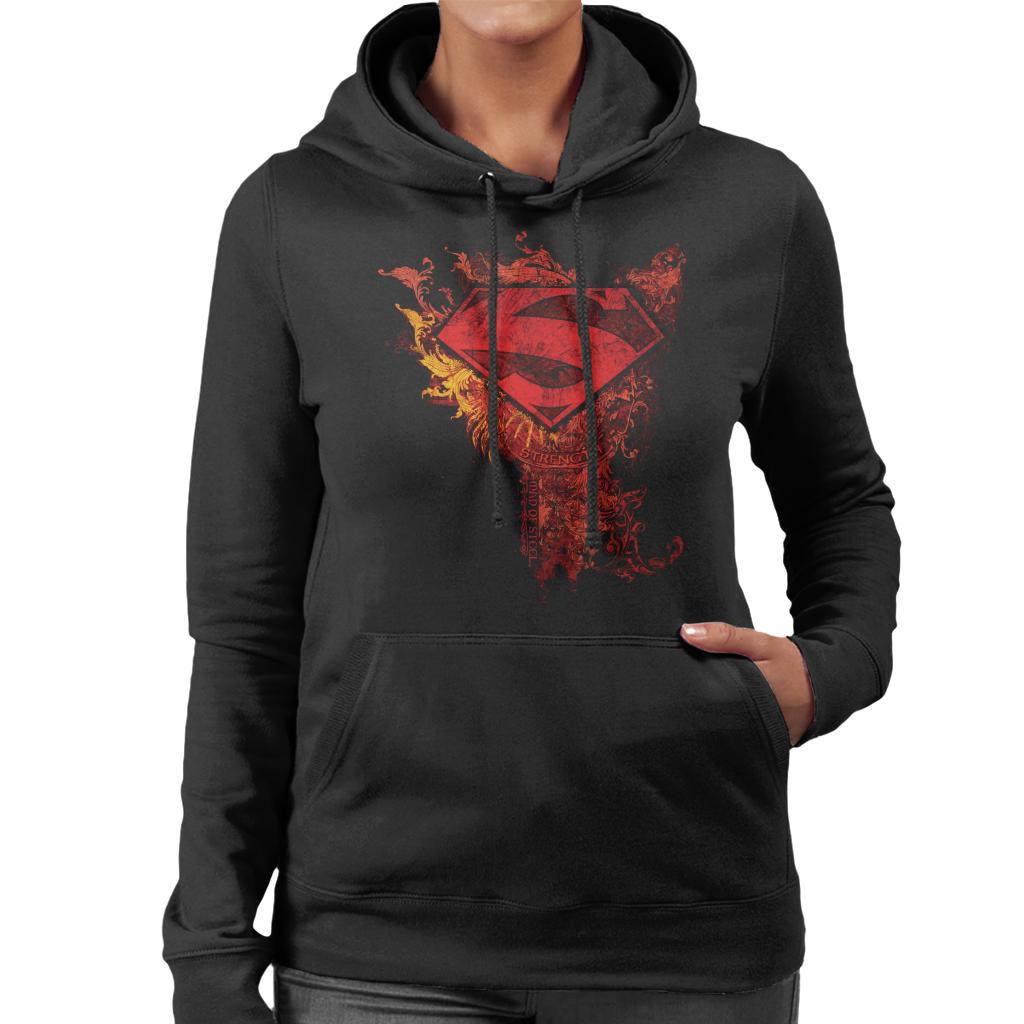 Superman Red Floral Crest Strength Man Of Steel Women's product image 1