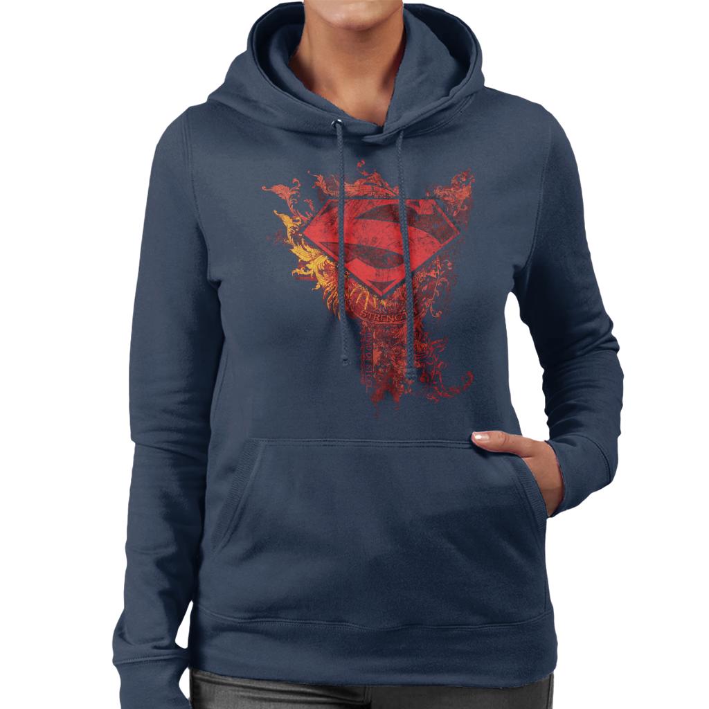 Superman Red Floral Crest Strength Man Of Steel Women's product image 4