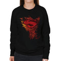 Superman Red Floral Crest Strength Man Of Steel Women's product image 1