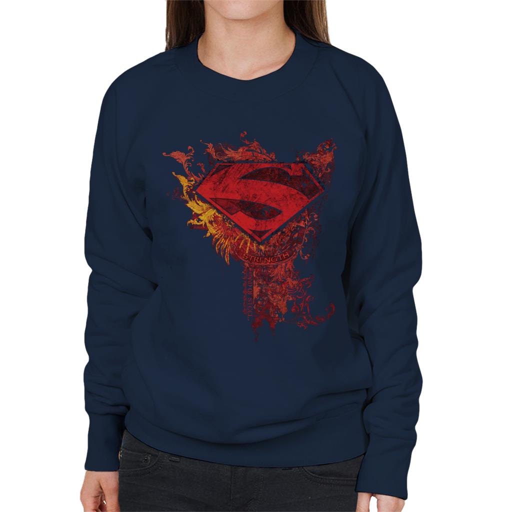 Superman Red Floral Crest Strength Man Of Steel Women's product image 4