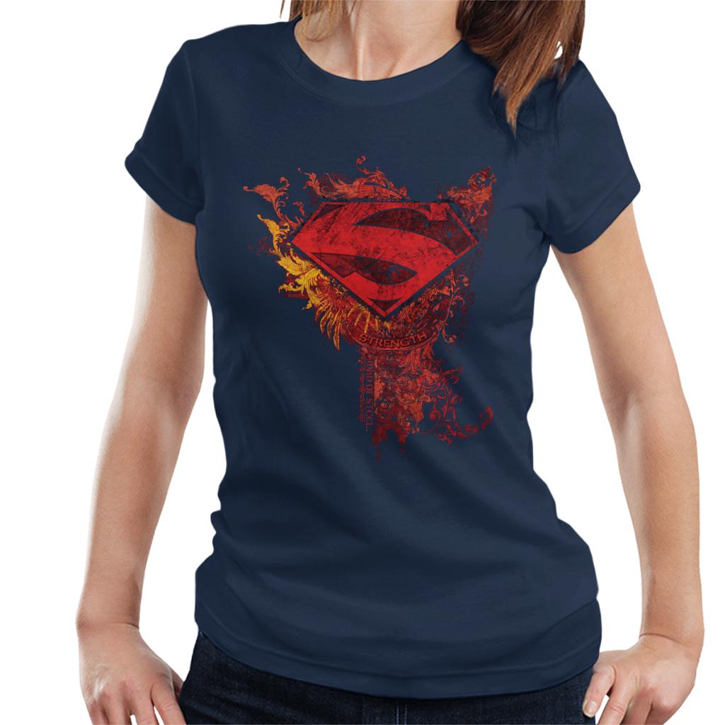Superman Red Floral Crest Strength Man Of Steel Women's product image 4