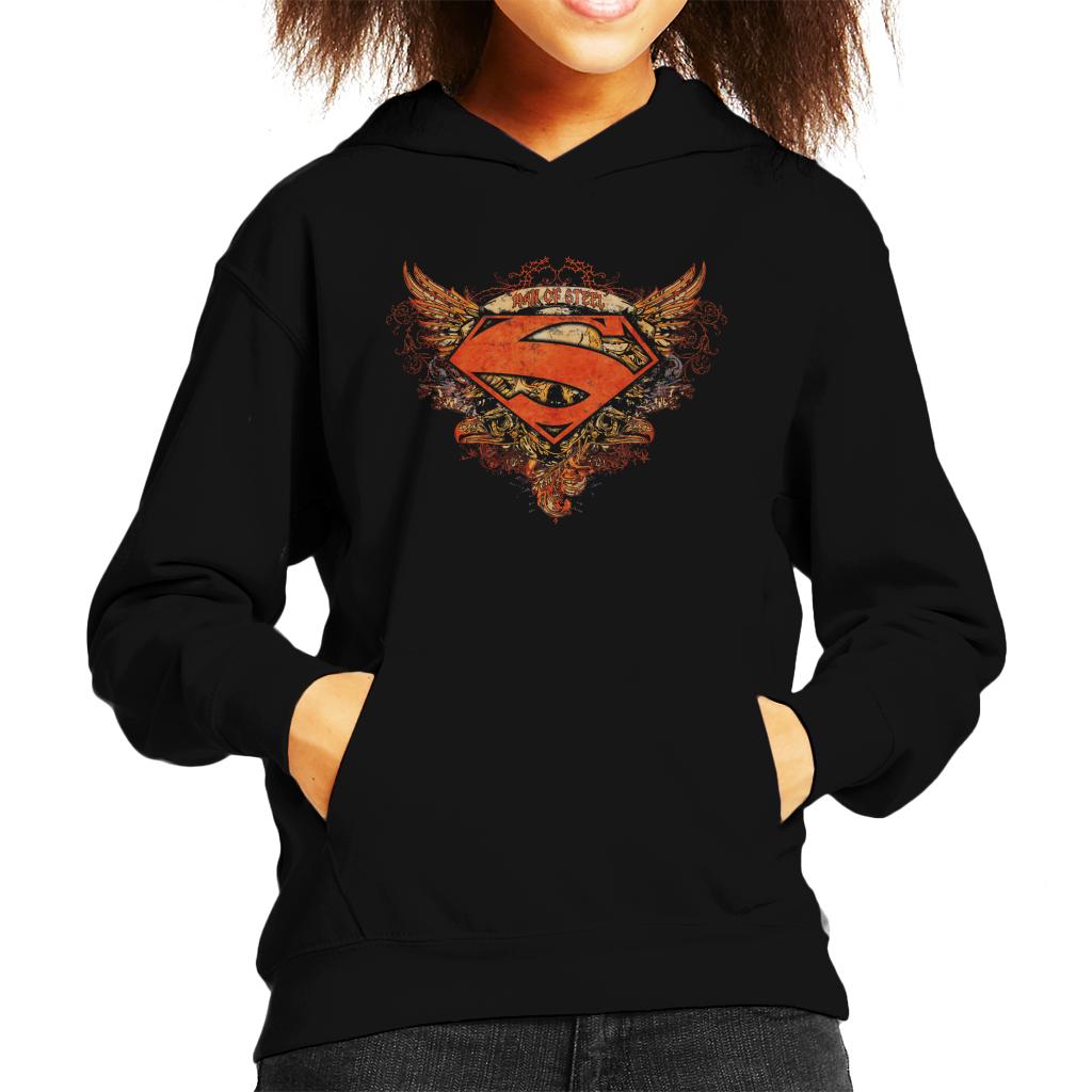 Superman Wings Tattoo Man Of Steel Kid's Hooded Sweatshirt product image 1