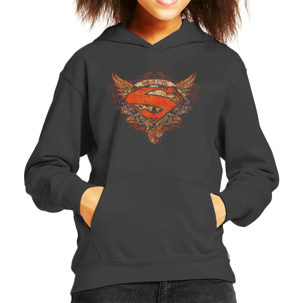 Superman Wings Tattoo Man Of Steel Kid's Hooded Sweatshirt product image 4