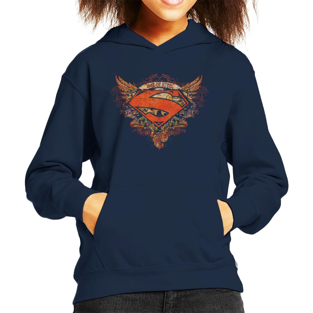 Superman Wings Tattoo Man Of Steel Kid's Hooded Sweatshirt product image 6