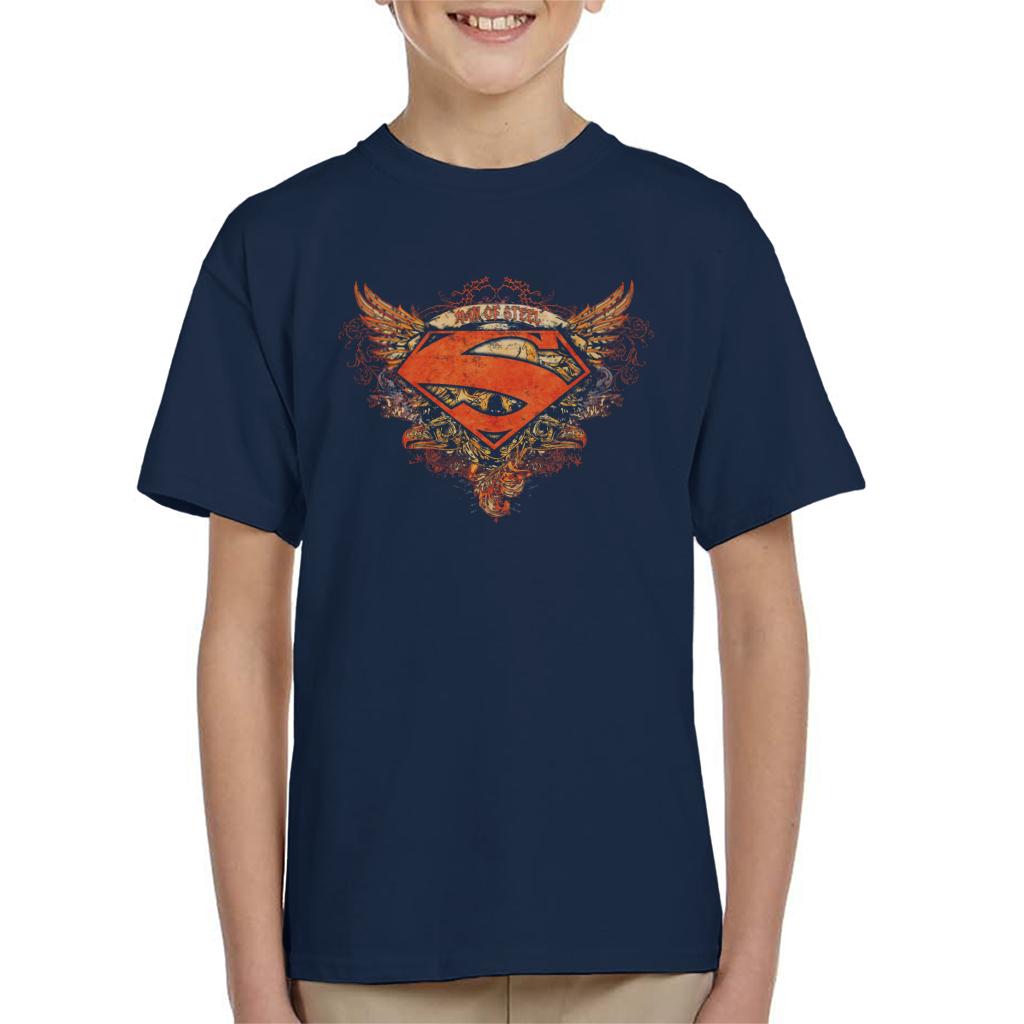 Superman Wings Tattoo Man Of Steel Kid's T-Shirt product image 6