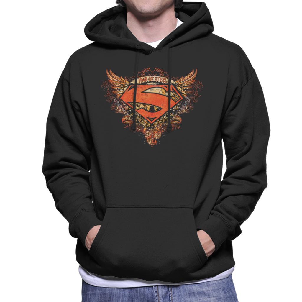 Superman Wings Tattoo Man Of Steel Men's Hooded Sweatshirt product image 1