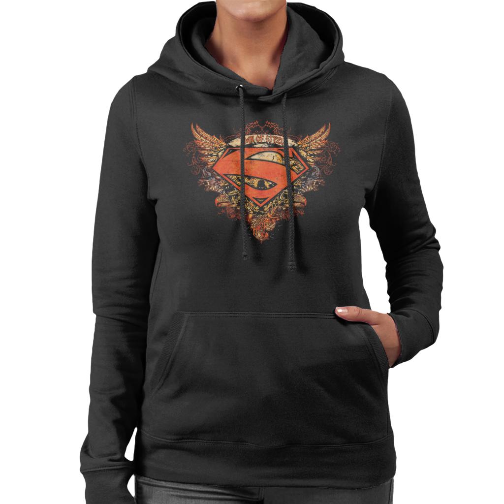 Superman Wings Tattoo Man Of Steel Women's Hooded Sweatshirt product image 1