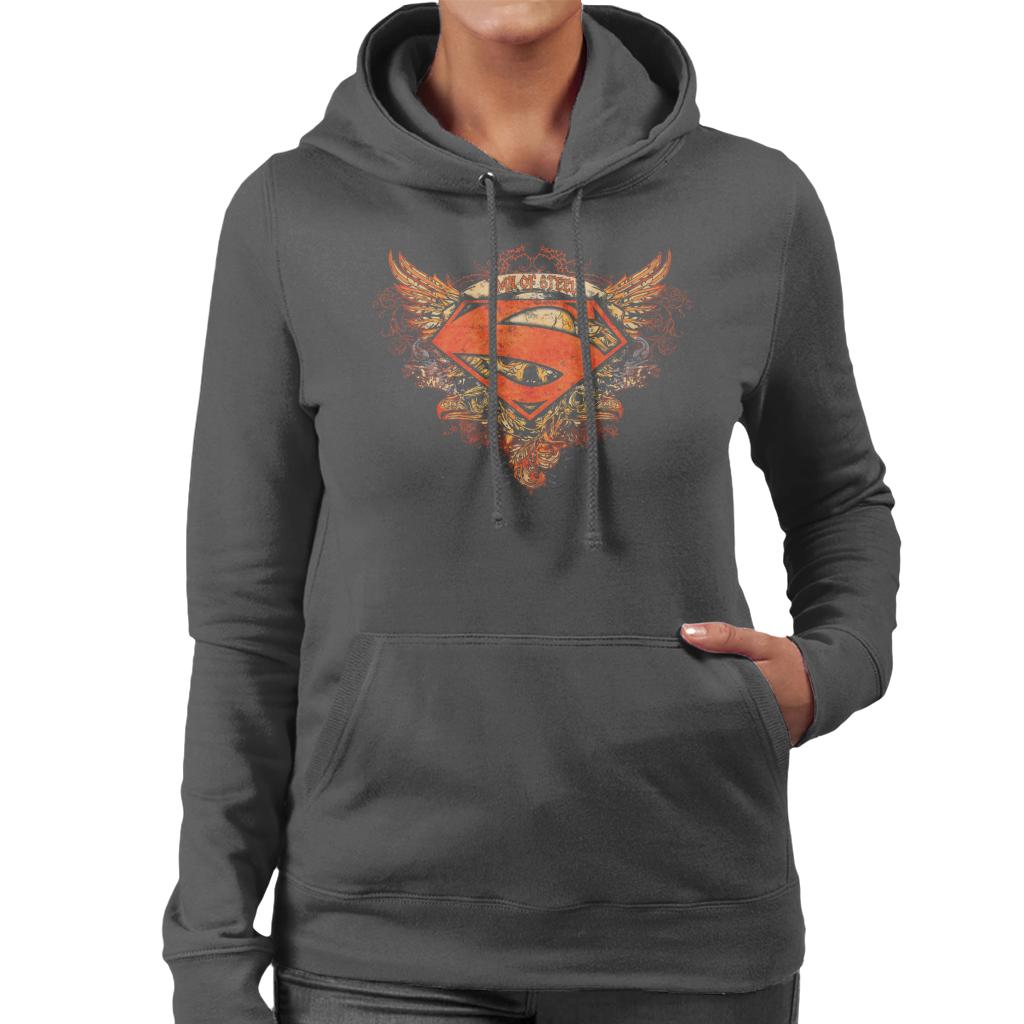 Superman Wings Tattoo Man Of Steel Women's Hooded Sweatshirt product image 4