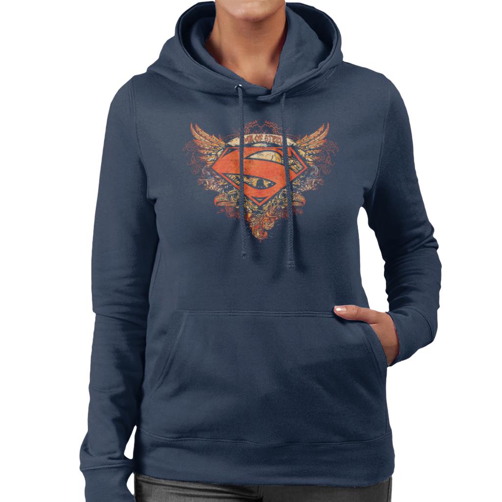 Superman Wings Tattoo Man Of Steel Women's Hooded Sweatshirt product image 6