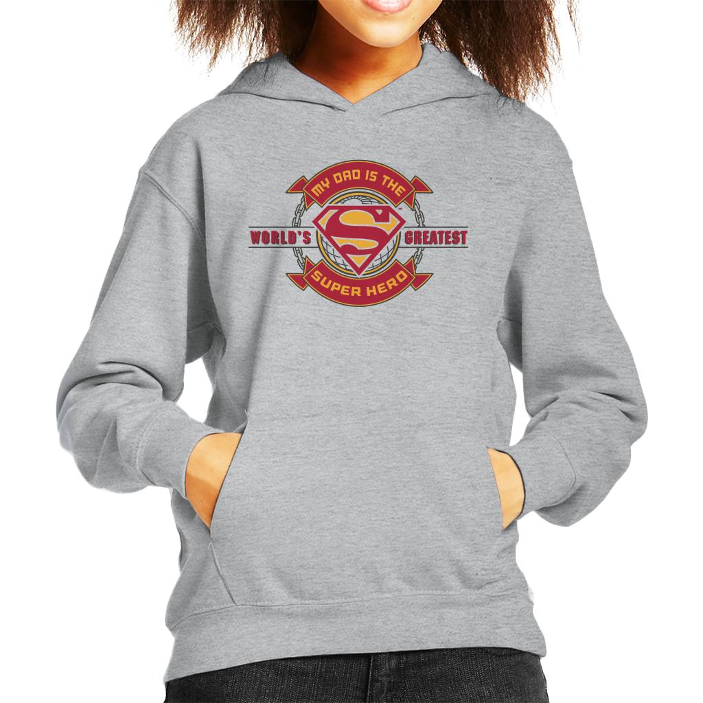 Superman My Dad Is The Super Hero Fathers Day Kid's Hooded product image 4