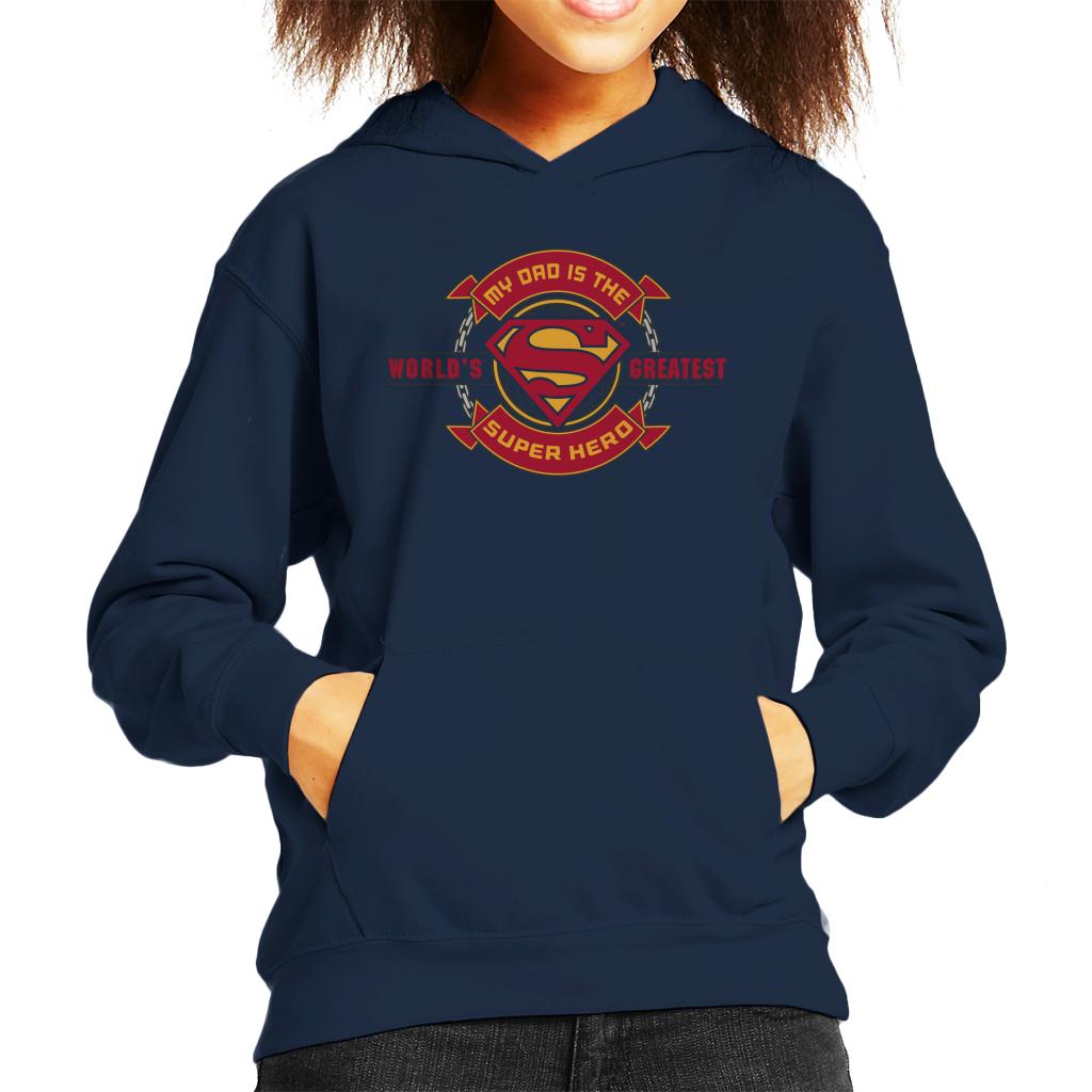 Superman My Dad Is The Super Hero Fathers Day Kid's Hooded product image 6