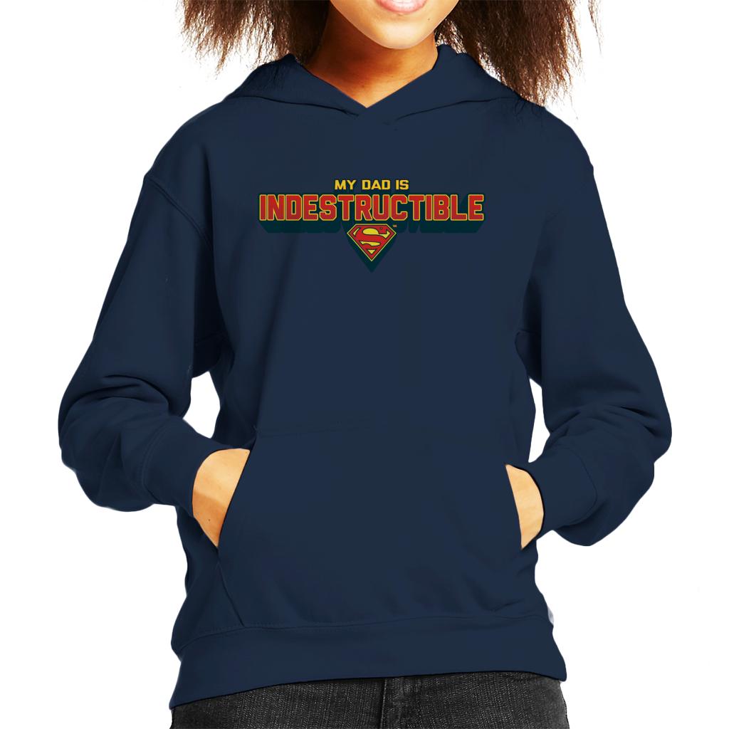 Superman My Dad Is Indestructible Fathers Day Kid's Hooded product image 4