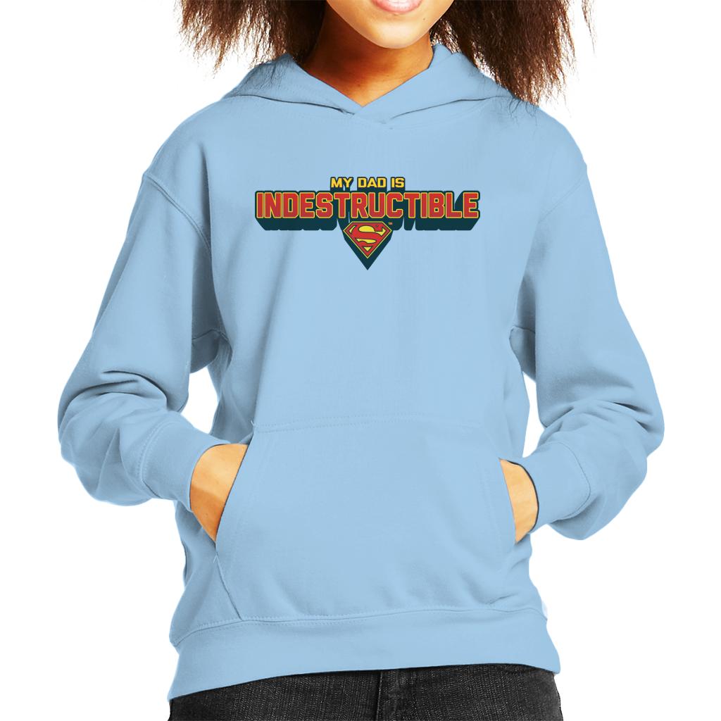 Superman My Dad Is Indestructible Fathers Day Kid's Hooded product image 6
