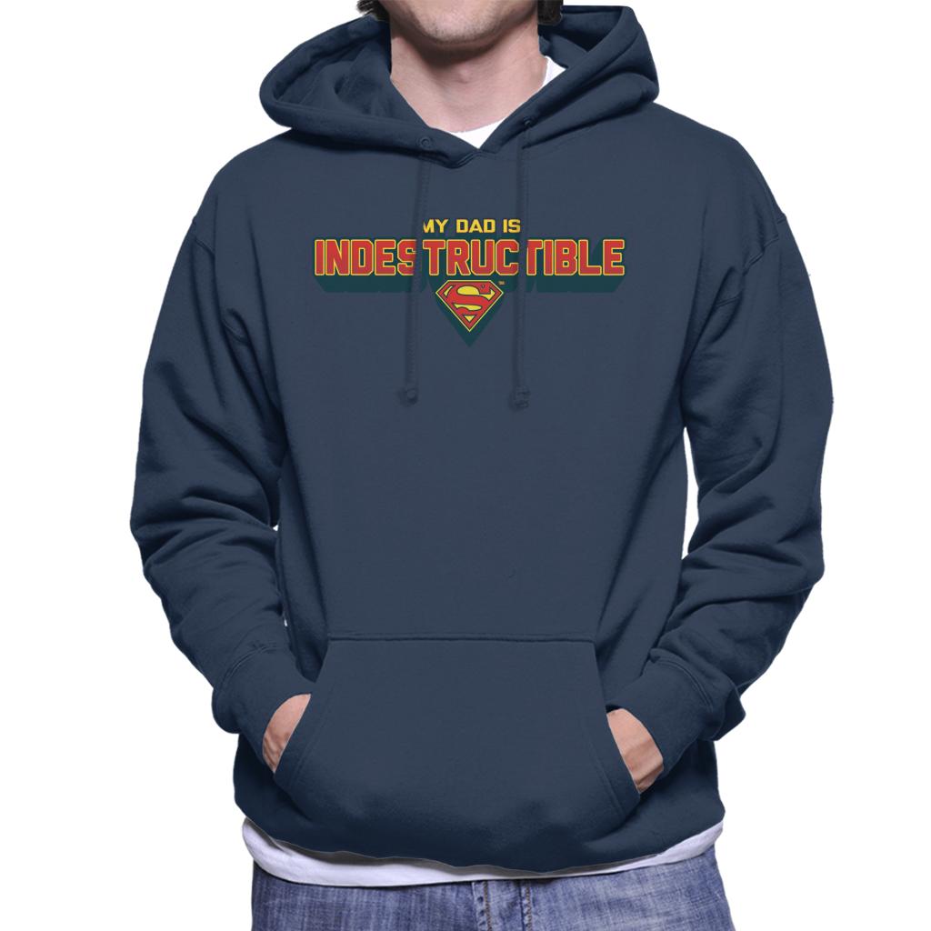 Superman My Dad Is Indestructible Fathers Day Men's Hooded product image 4