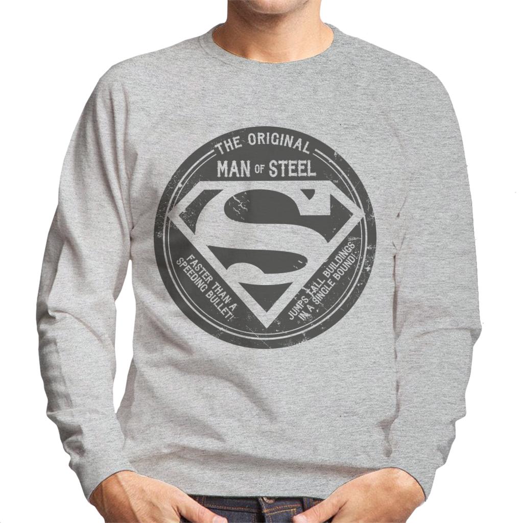 Superman The Original Man Of Steel Retro Men's Sweatshirt product image 1