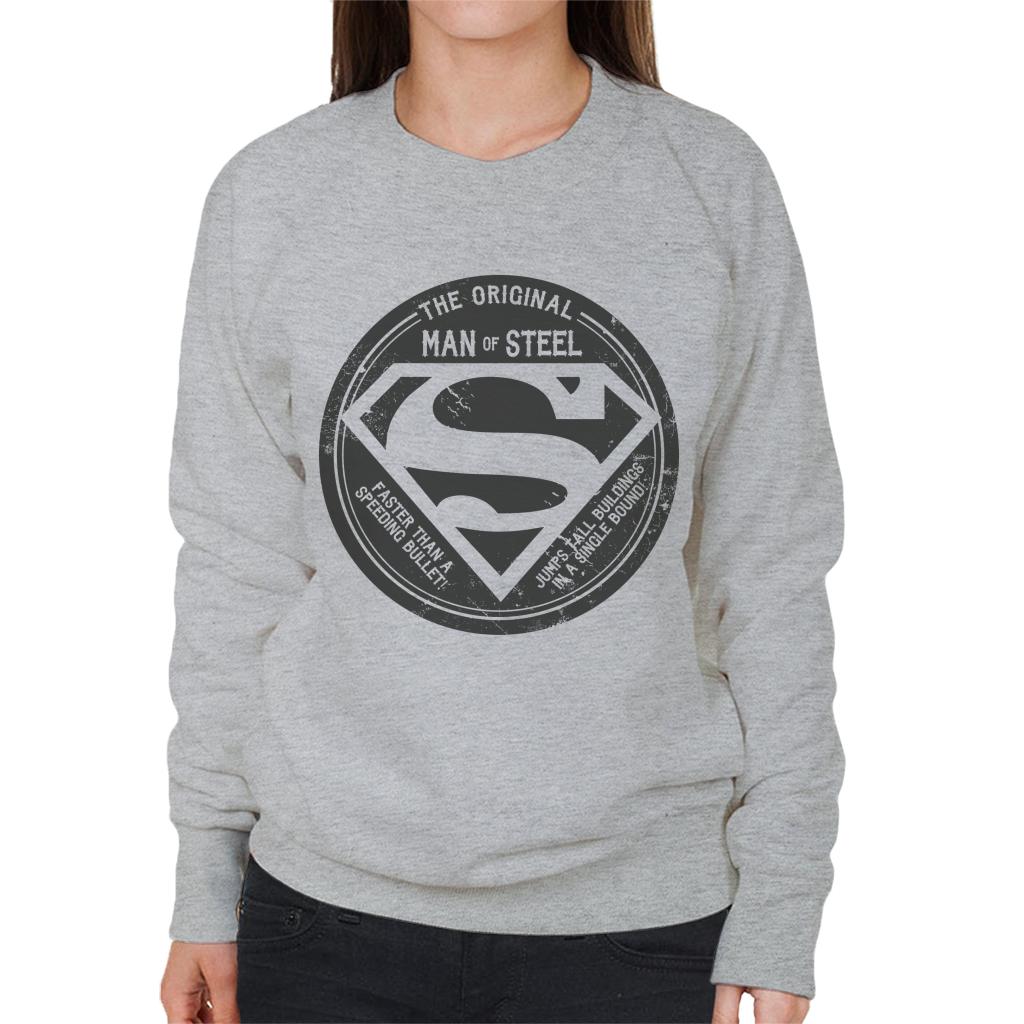 Superman The Original Man Of Steel Retro Women's Sweatshirt product image 1