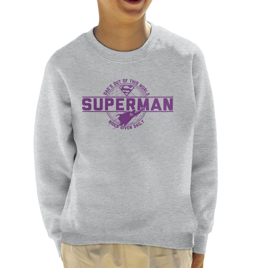 Superman Dads Out Of This World Fathers Day Kid's Sweatshirt product image 1