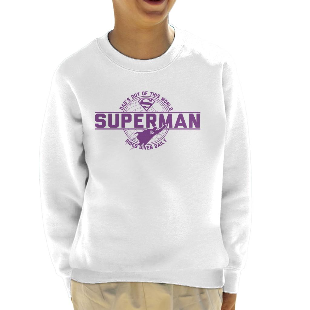 Superman Dads Out Of This World Fathers Day Kid's Sweatshirt product image 4