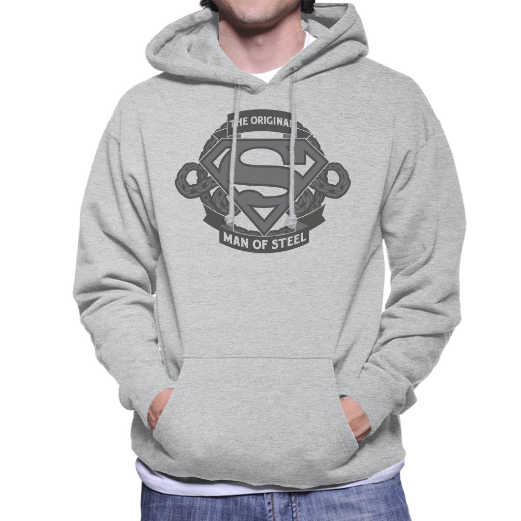 Superman Original Man Of Steel Chain Link Logo Men's Hooded product image 1