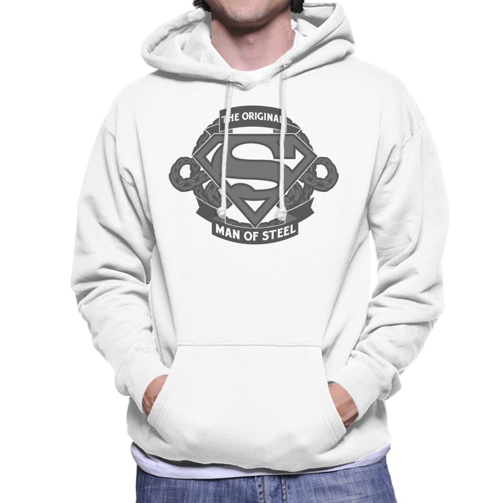 Superman Original Man Of Steel Chain Link Logo Men's Hooded product image 4