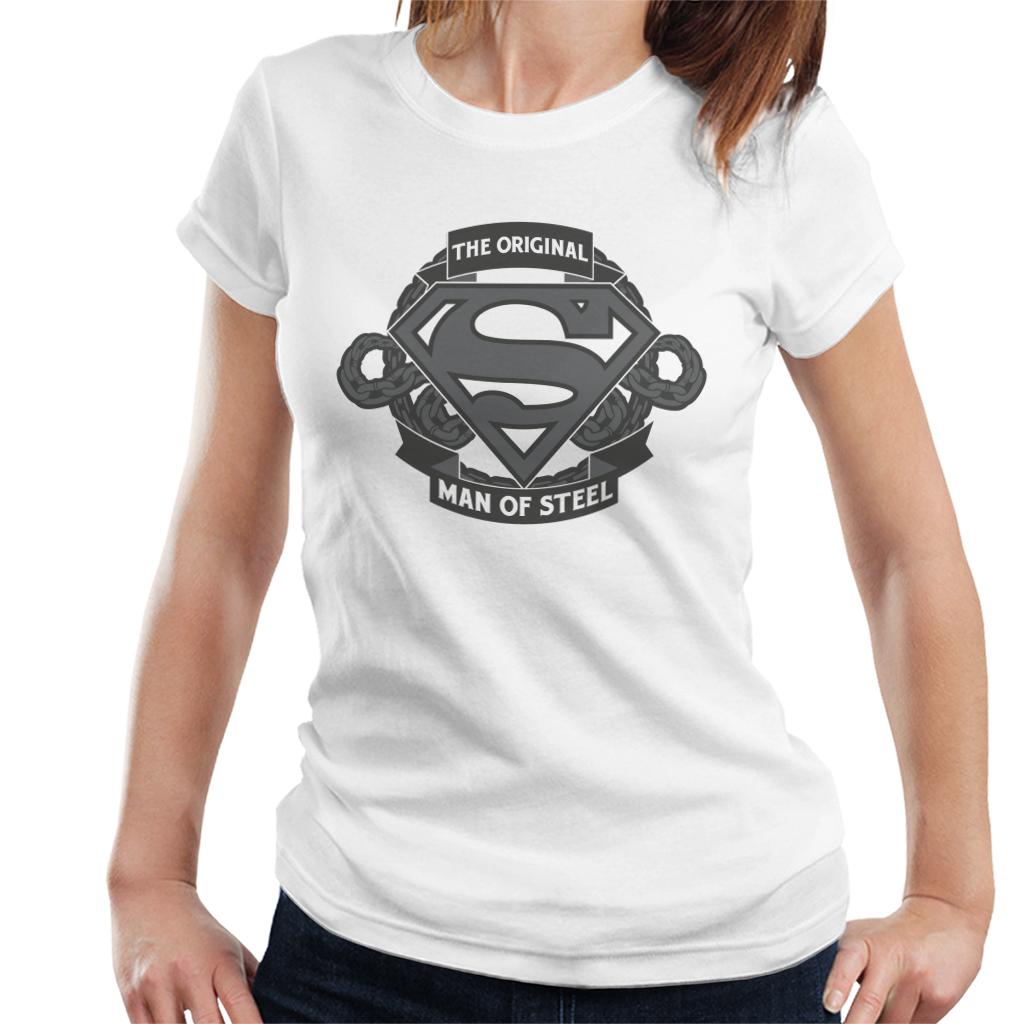 Superman Original Man Of Steel Chain Link Logo Women's product image 4