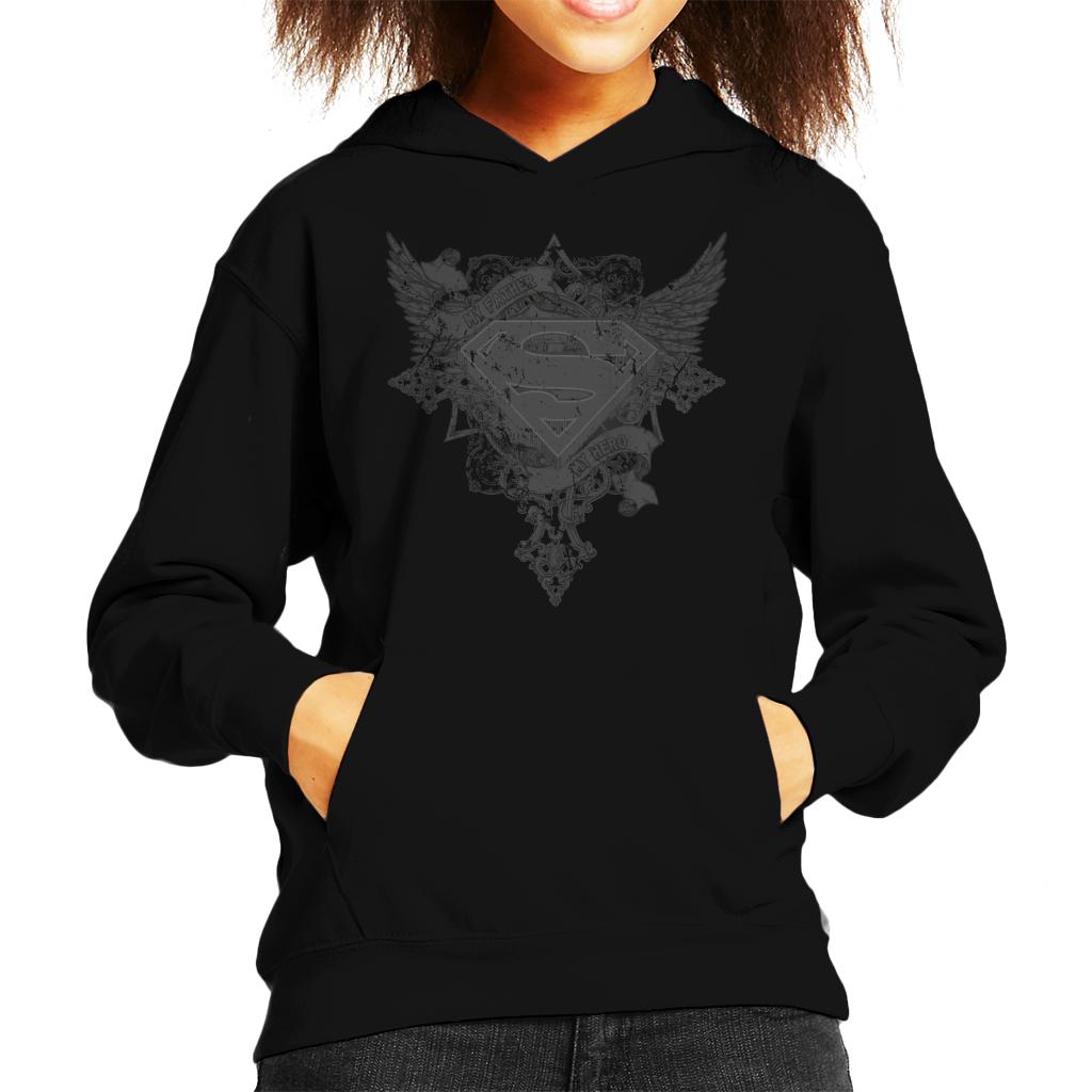 Superman Fathers Day My Hero Kid's Hooded Sweatshirt product image 1