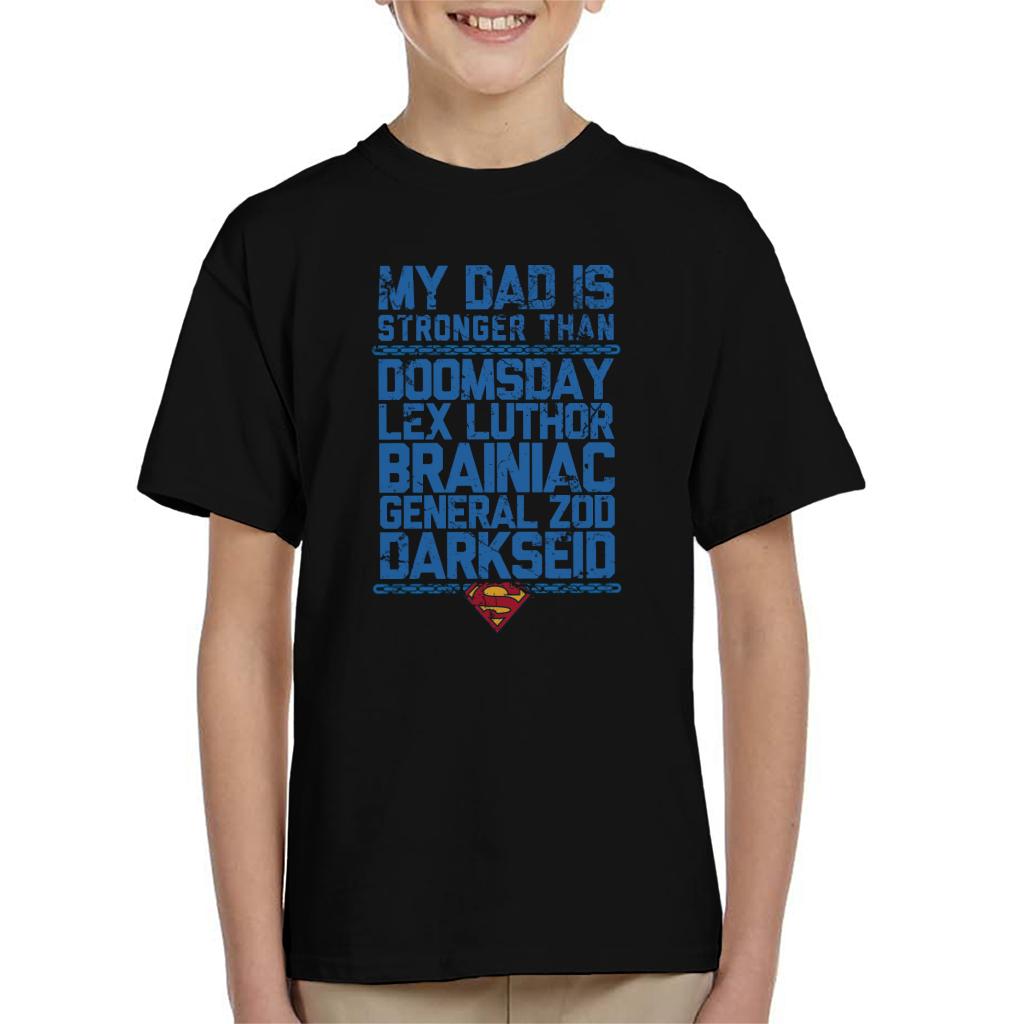 Superman My Dad Is Stronger Than Villains Fathers Day Kid's product image 1
