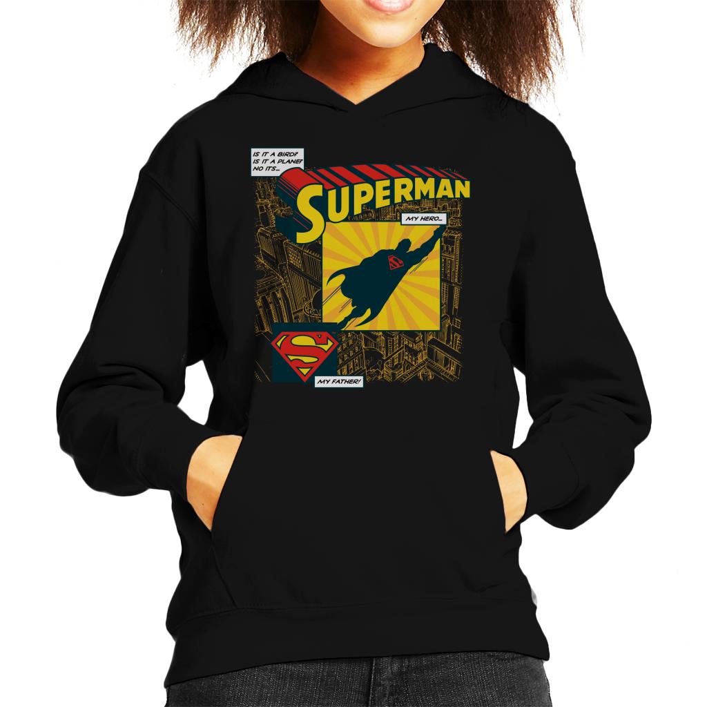 Superman Fathers Day My Hero My Father Kid's Hooded product image 1
