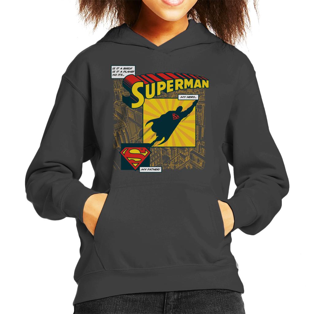 Superman Fathers Day My Hero My Father Kid's Hooded product image 4