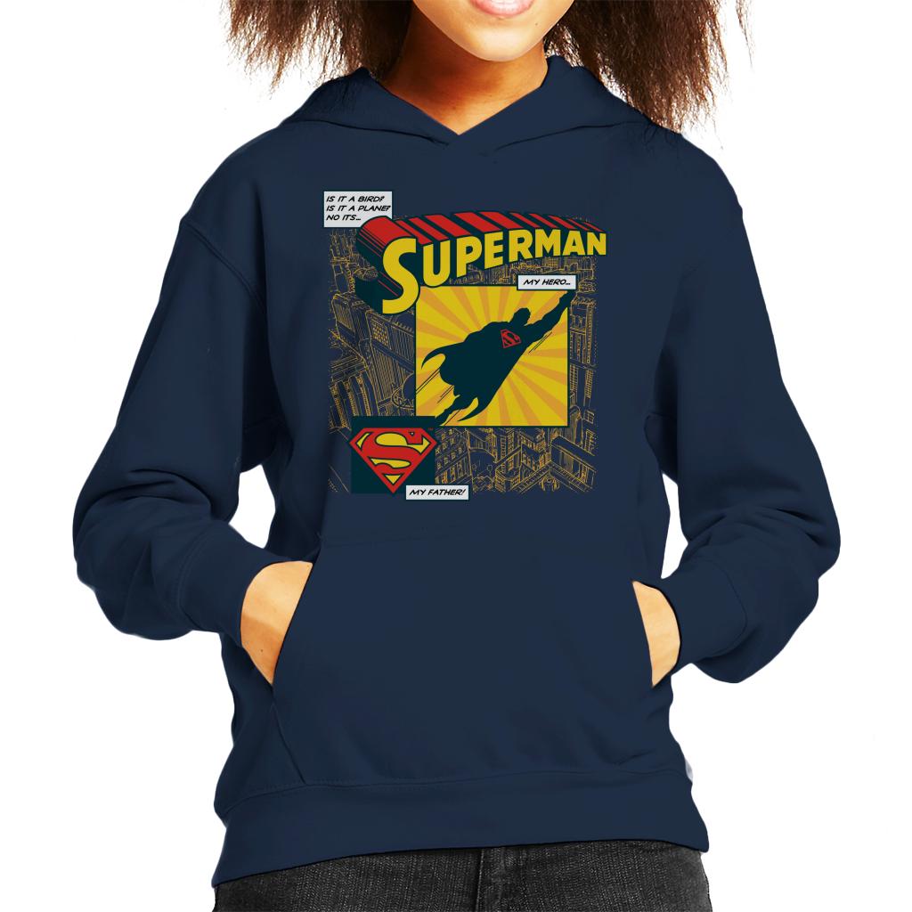 Superman Fathers Day My Hero My Father Kid's Hooded product image 6