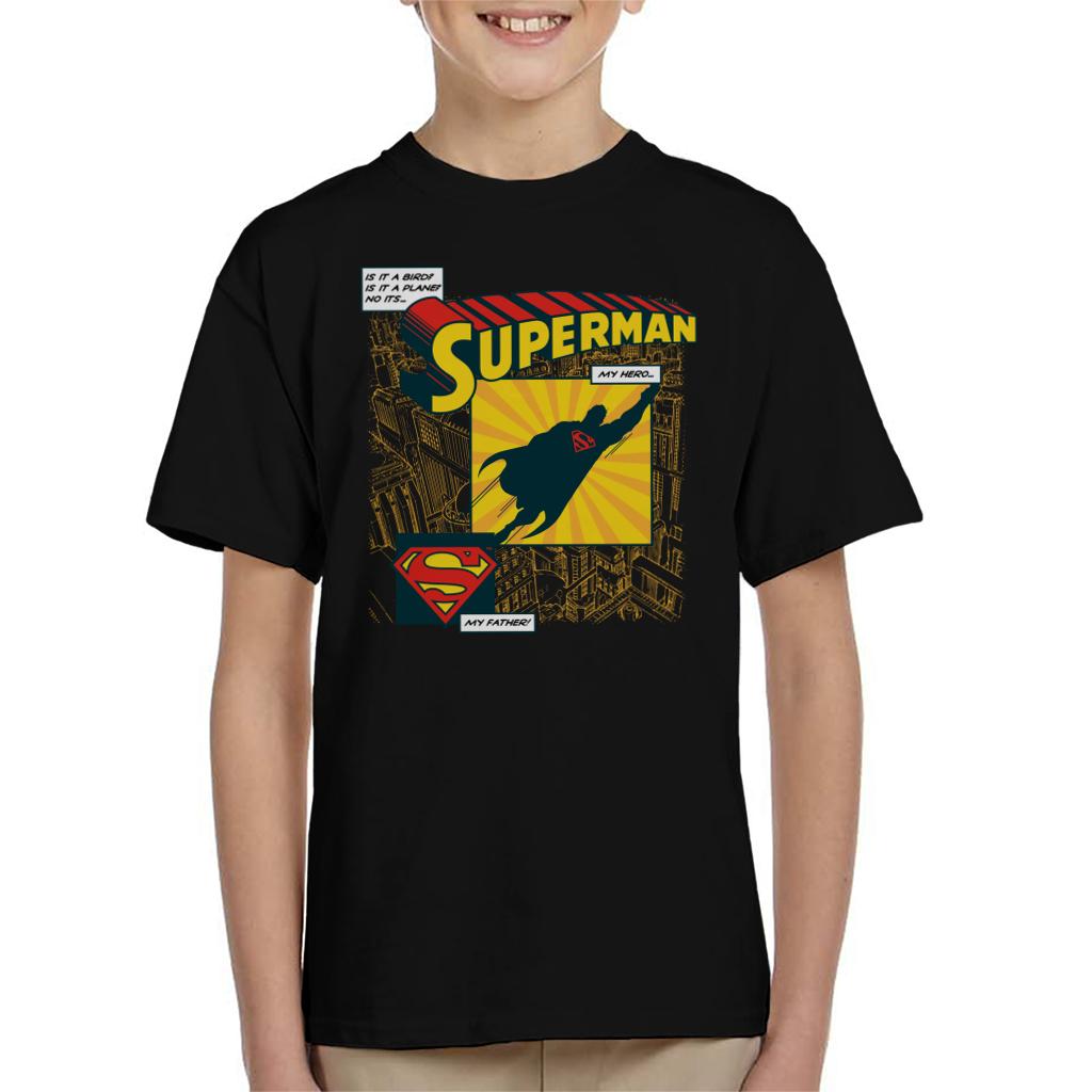 Superman Fathers Day My Hero My Father Kid's T-Shirt product image 1