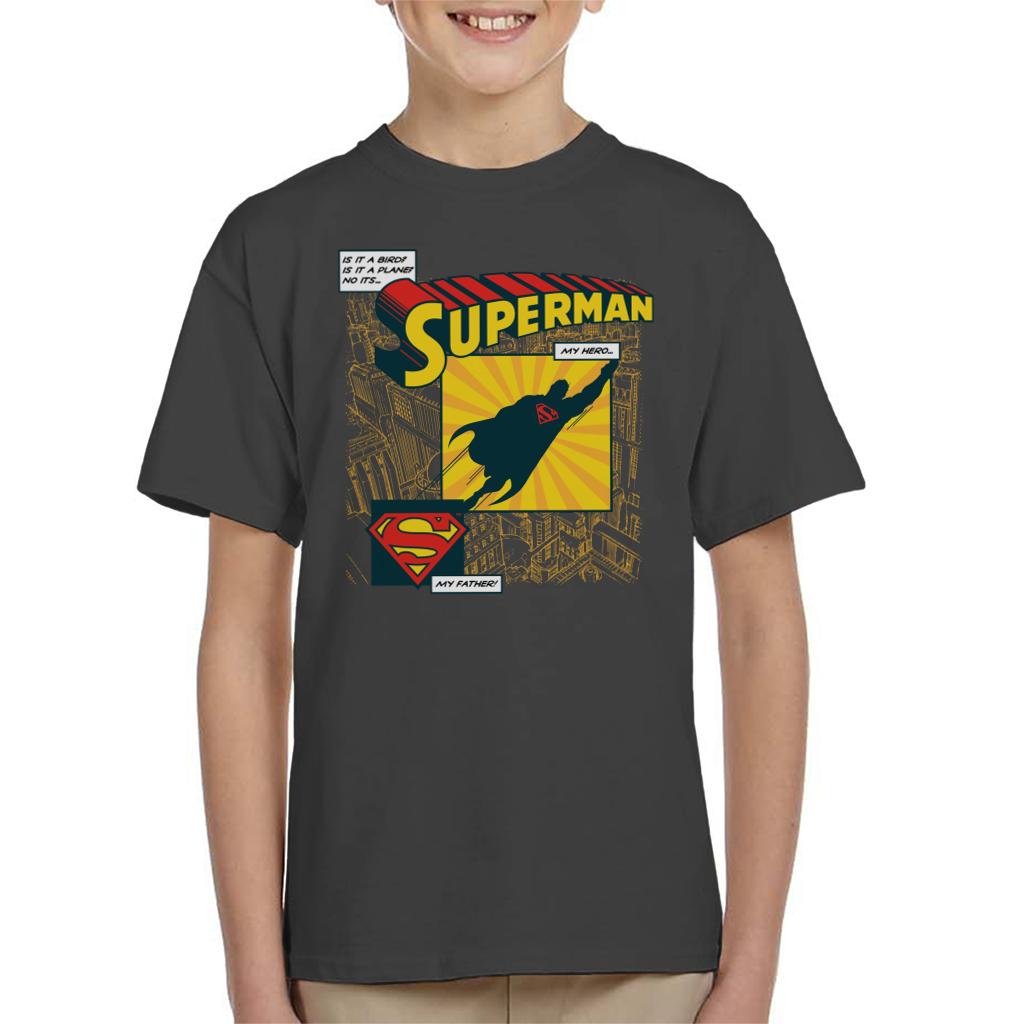 Superman Fathers Day My Hero My Father Kid's T-Shirt product image 4