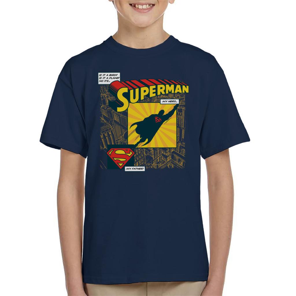 Superman Fathers Day My Hero My Father Kid's T-Shirt product image 6
