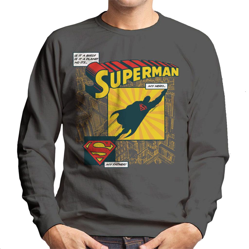 Superman Fathers Day My Hero My Father Men's Sweatshirt product image 4
