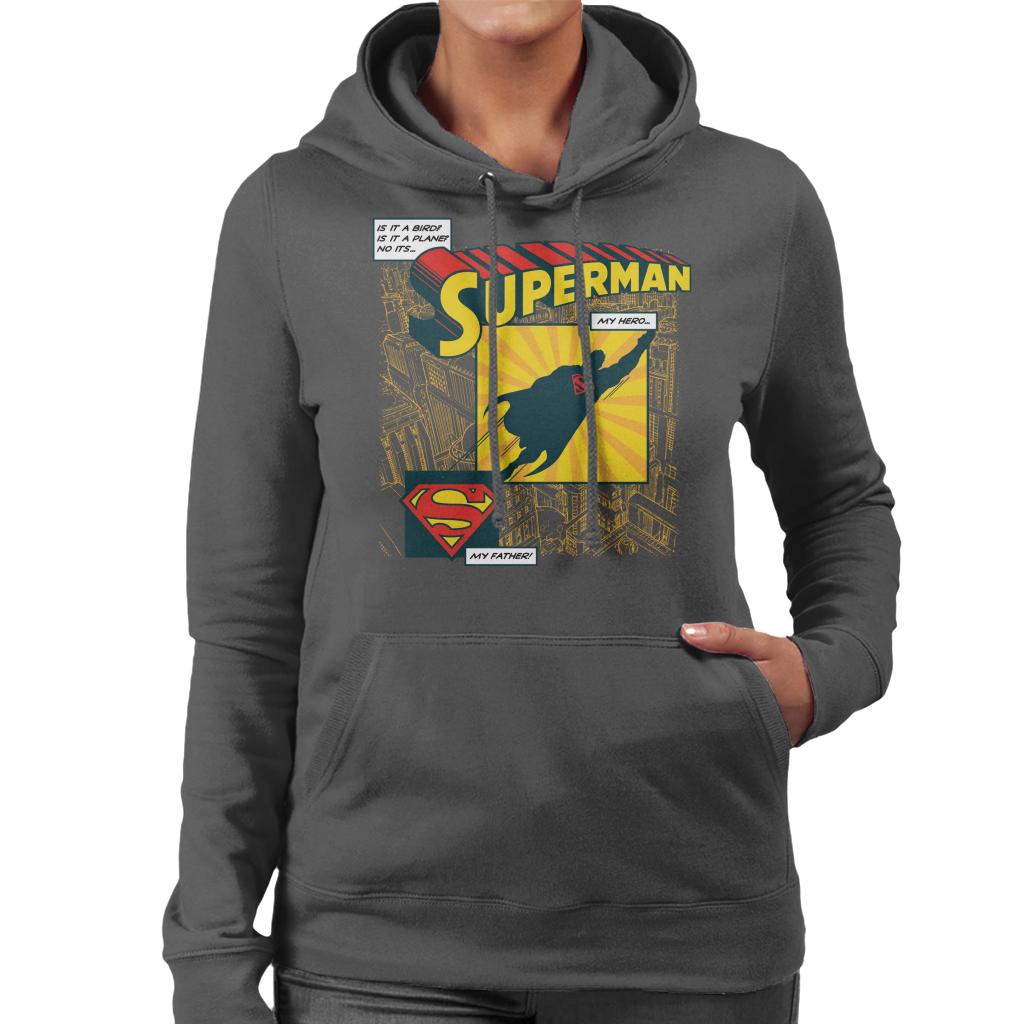 Superman Fathers Day My Hero My Father Women's Hooded product image 4