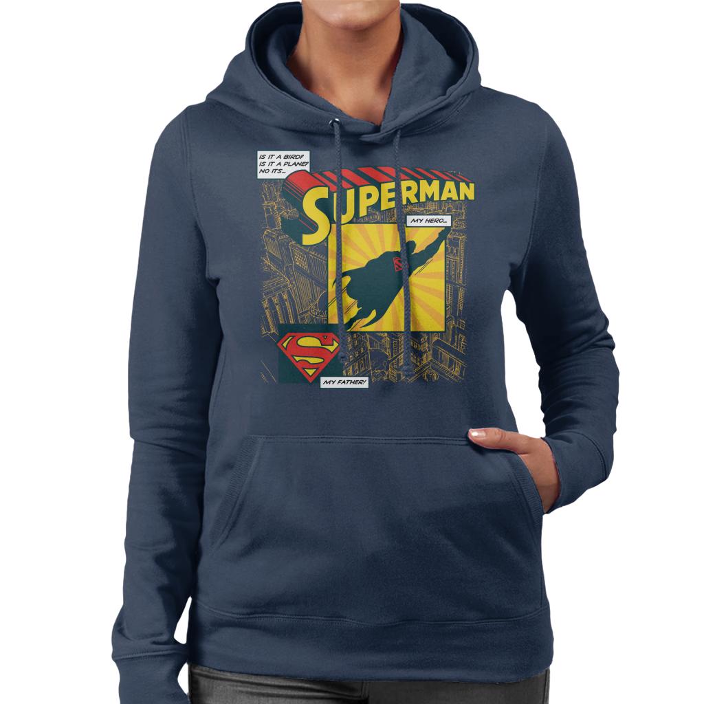 Superman Fathers Day My Hero My Father Women's Hooded product image 6