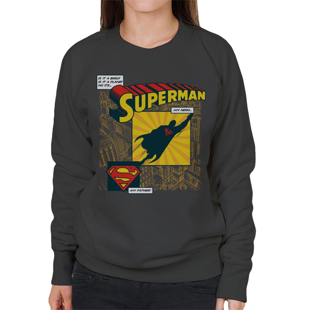 Superman Fathers Day My Hero My Father Women's Sweatshirt product image 4