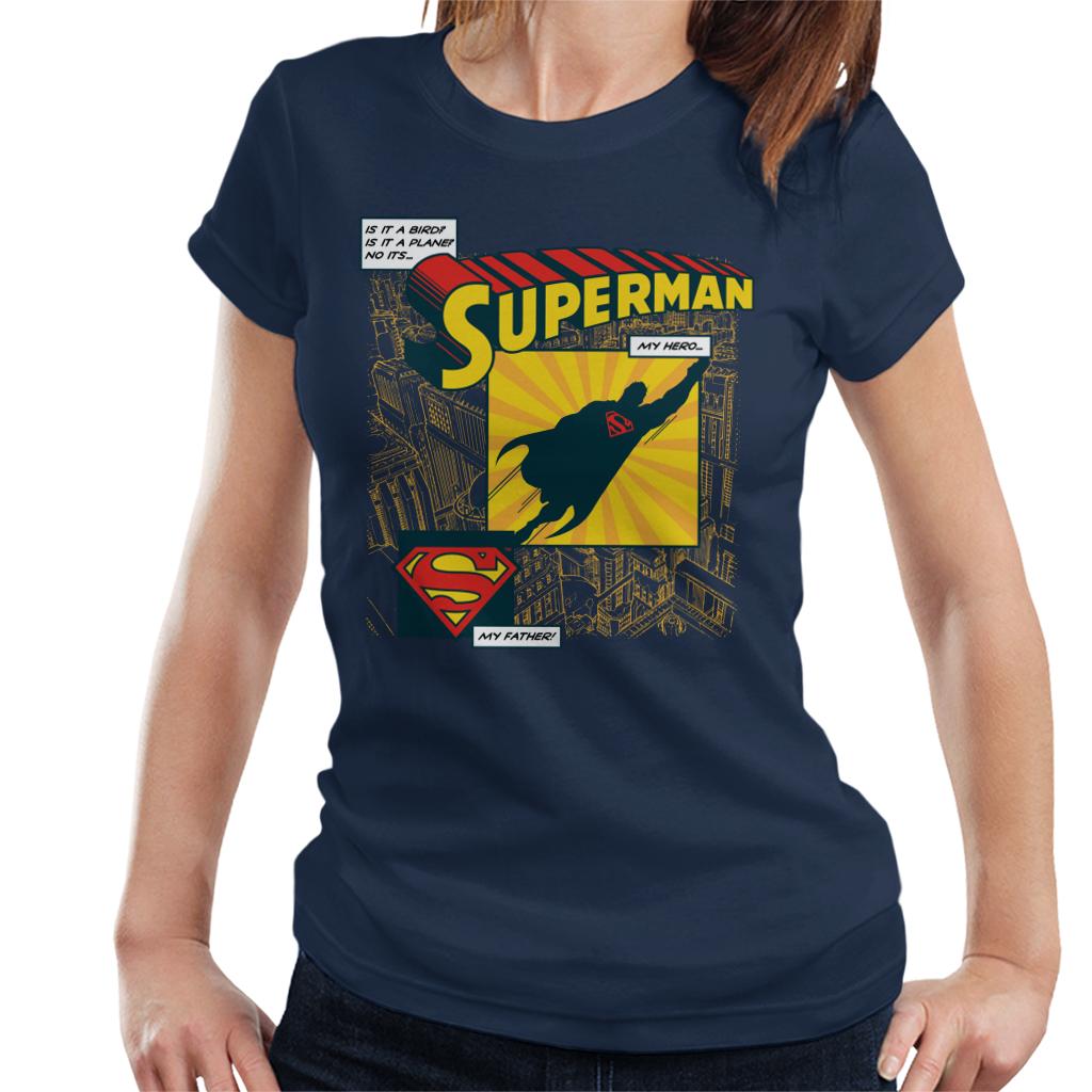 Superman Fathers Day My Hero My Father Women's T-Shirt product image 6