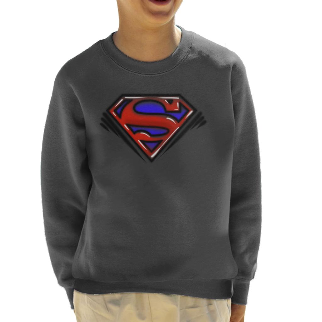 Superman Classic S Logo Pop Art Dot Style Kid's Sweatshirt product image 1
