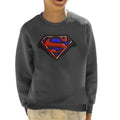 Superman Classic S Logo Pop Art Dot Style Kid's Sweatshirt product image 1