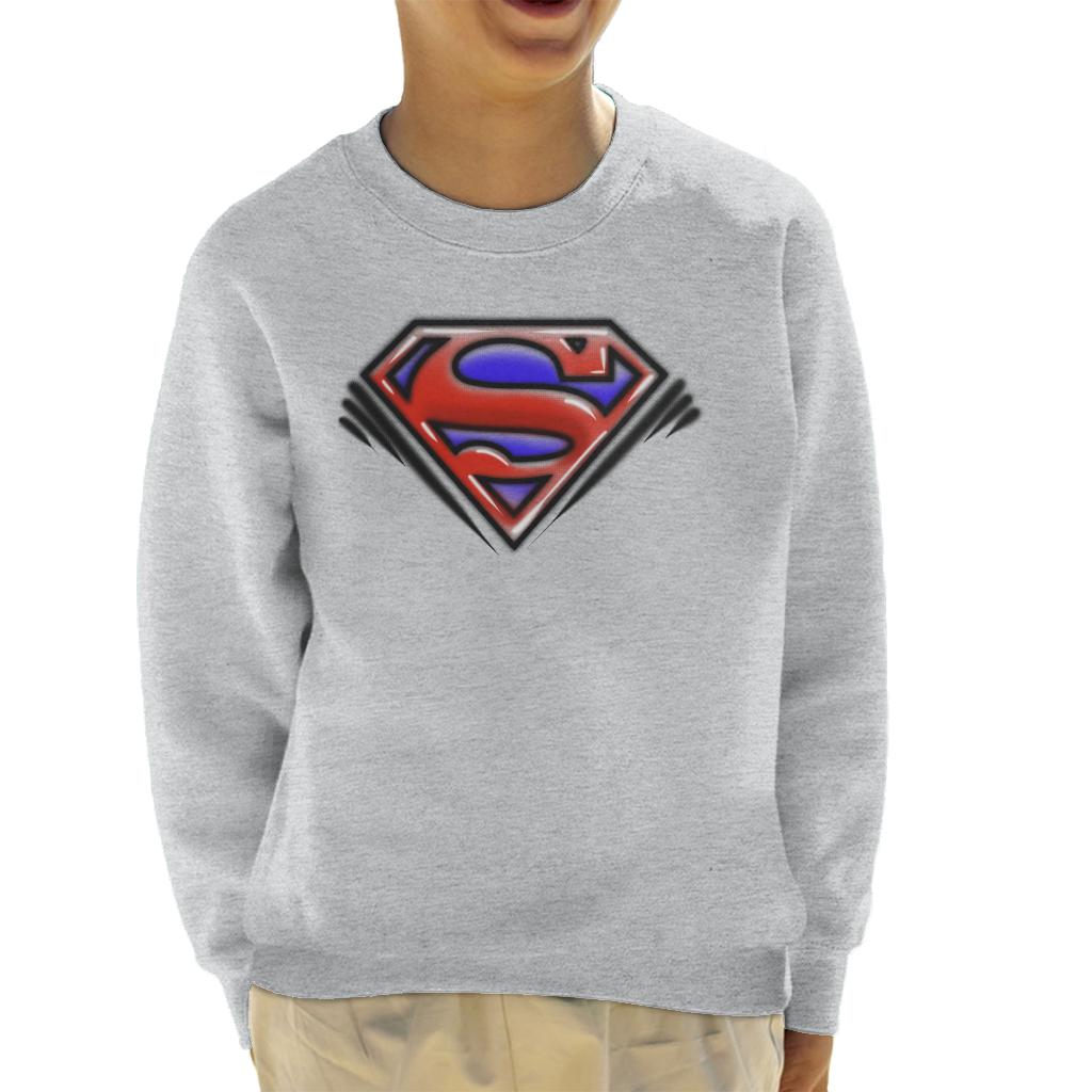 Superman Classic S Logo Pop Art Dot Style Kid's Sweatshirt product image 4