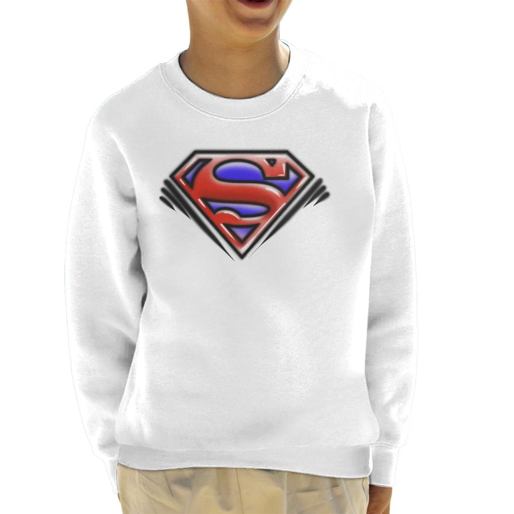 Superman Classic S Logo Pop Art Dot Style Kid's Sweatshirt product image 6