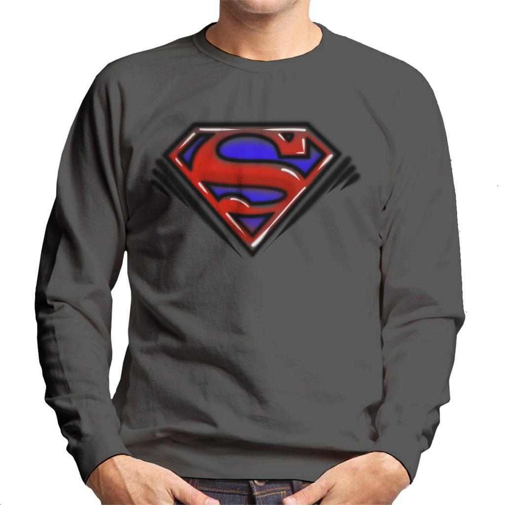 Superman Classic S Logo Pop Art Dot Style Men's Sweatshirt product image 1