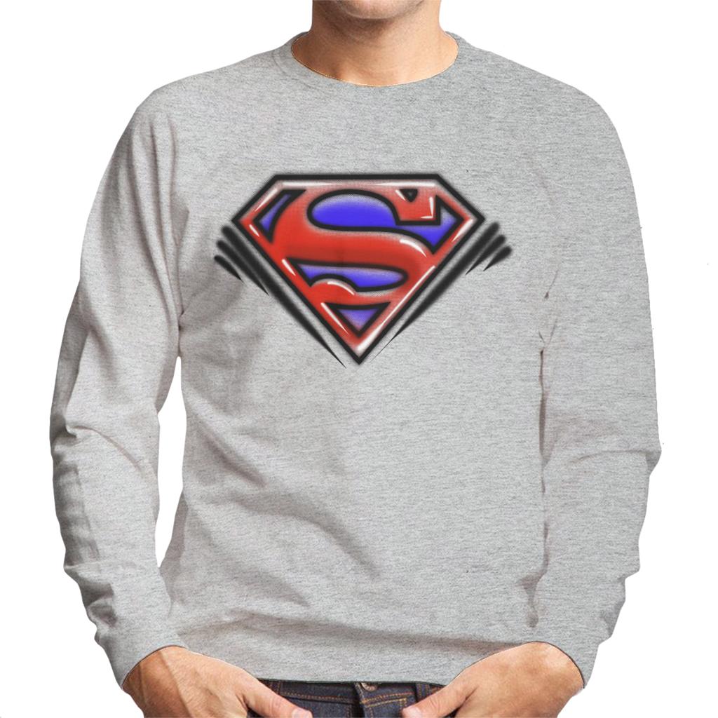 Superman Classic S Logo Pop Art Dot Style Men's Sweatshirt product image 4